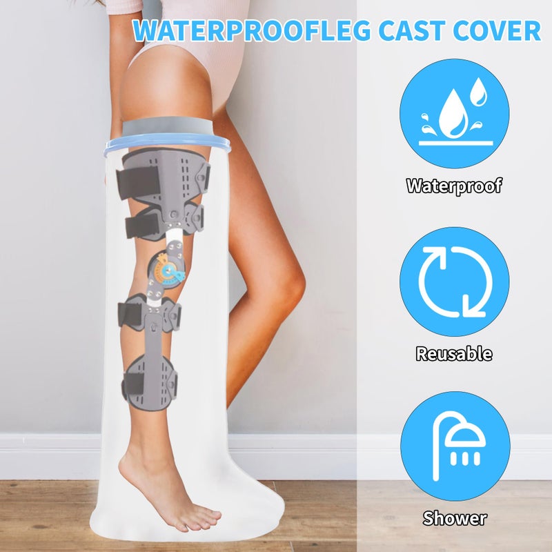 KEEFITT Adult Leg cast Protector for Shower, Waterproof Shower Bandage and Cast Cover Full Leg Watertight Protection to Broken Leg, Knee, Foot, Ankle Wound, Burns 100% Reusable (Full Leg 43.5"20"9.8") - Image 5